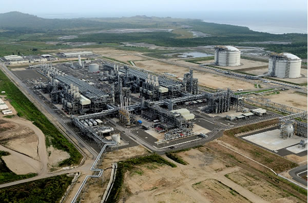 Natural gas liquification project in Papua New Guinea