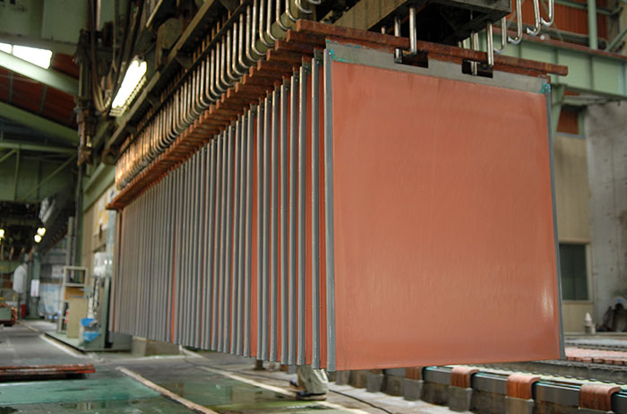 Copper cathodes produced by Pan Pacific Copper