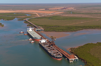 Roy Hill Iron Ore Carrier Out-Loading at Port Headland (Australia)