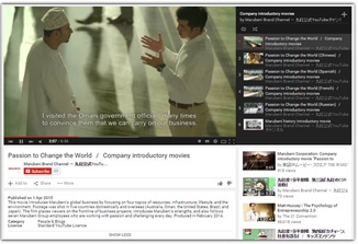 Marubeni corporate introductory movie “Passion to Change the World”
