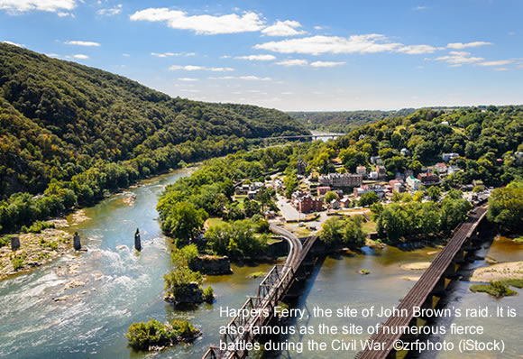 Harpers Ferry, the site of John Brown’s raid.