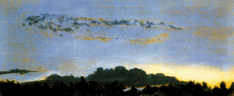 「夜明け」 (または「羽毛のような雲」、あるいは「湖と空」)