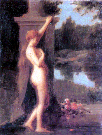 「庭園の中の裸婦」
