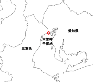 【木曽岬干拓地地図】