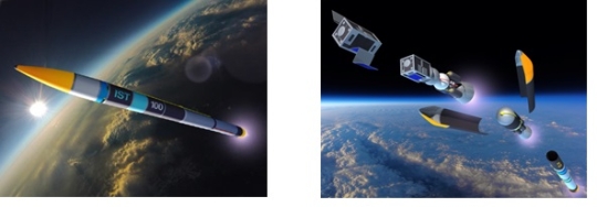 ＜観測ロケットのイメージ＞　　　　　＜超小型衛星打上げロケットのイメージ＞