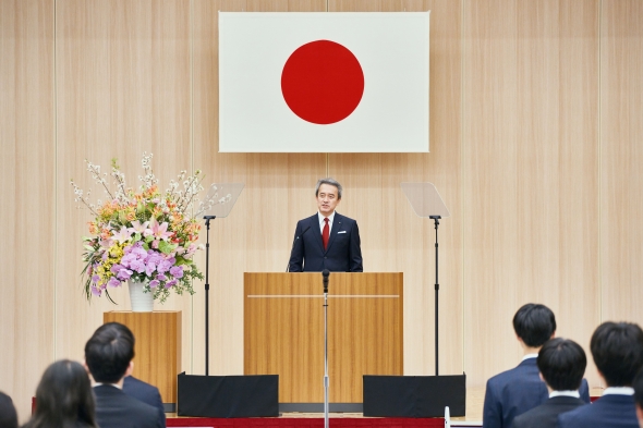 入社式の様子